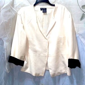 CROSSING POINTE CRM LINEN/RAYON JKT SZ 16MS